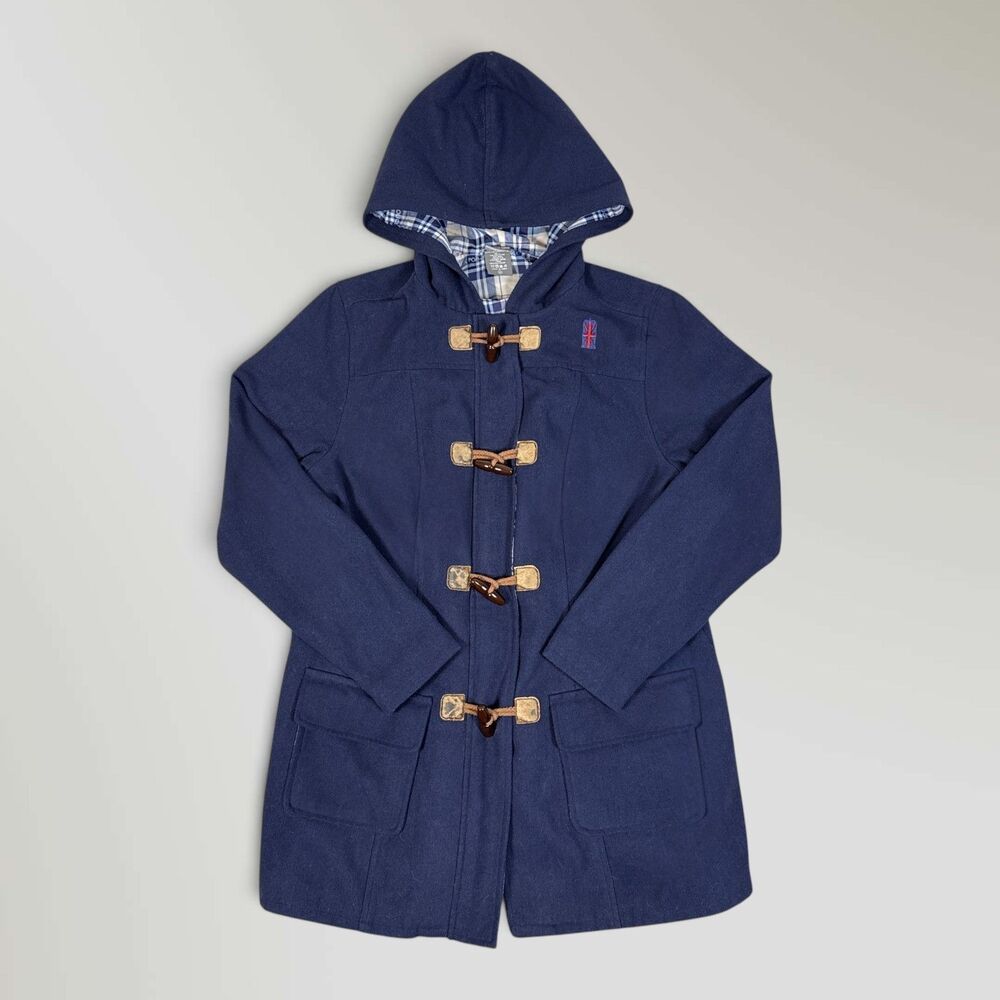 Doctor Who Her Universe TARDIS Duffle Coat Hooded Jacket Navy Blue Size 0